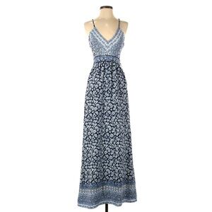 NWT Blue Patterned Maxi Dress | Forever21